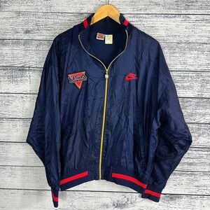 Vintage 90s Nike USA Track & Field Windbreaker Jacket Size L